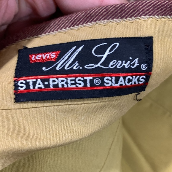 Levi’s Dead Stock NWT Permanent Press 1970’s Stripe Flare Dress Slacks Made USA - Picture 10 of 11